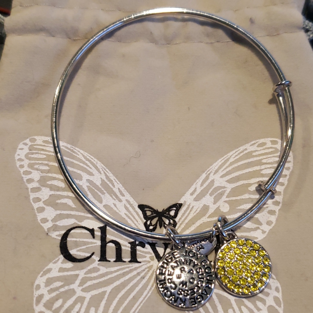 Chrysalis Citrine Crystal Bangle Nwot